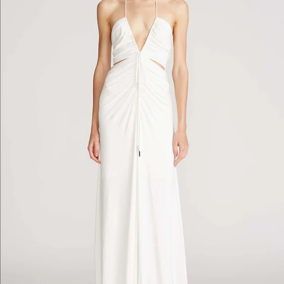 Halston Heritage | Dresses | Halston Grace Ruched Jersey Halter Gown |  Poshmark